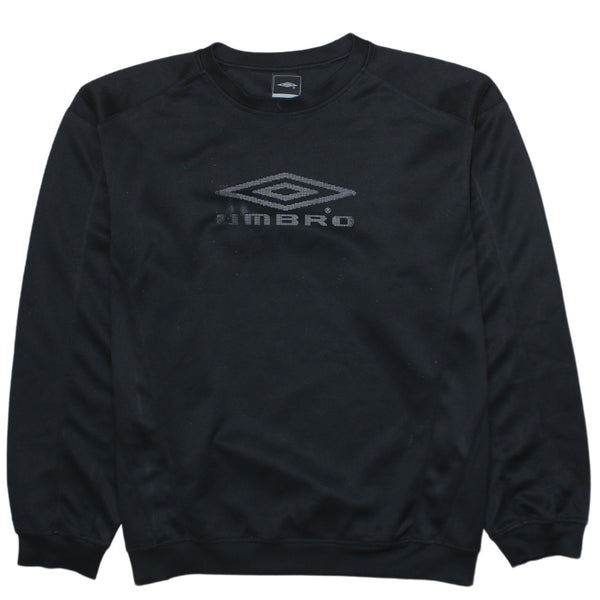 Vintage Umbro 90's Spellout Crew Neck Sweatshirt XXLarge Black Cotton