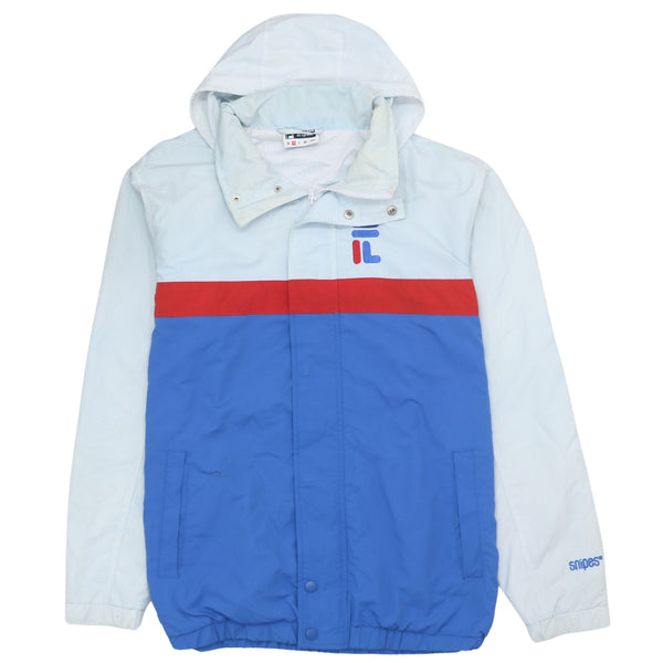 Fila 90's Hooded Full Zip Up Windbreaker Medium Blue