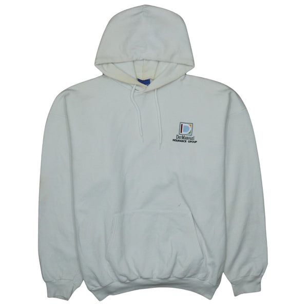 Champion 90's Drawstring Pockets Pullover Hoodie XLarge White