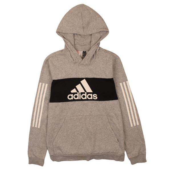 Adidas Vintage 90's Grey Spellout Pullover Hoodie XL Women's