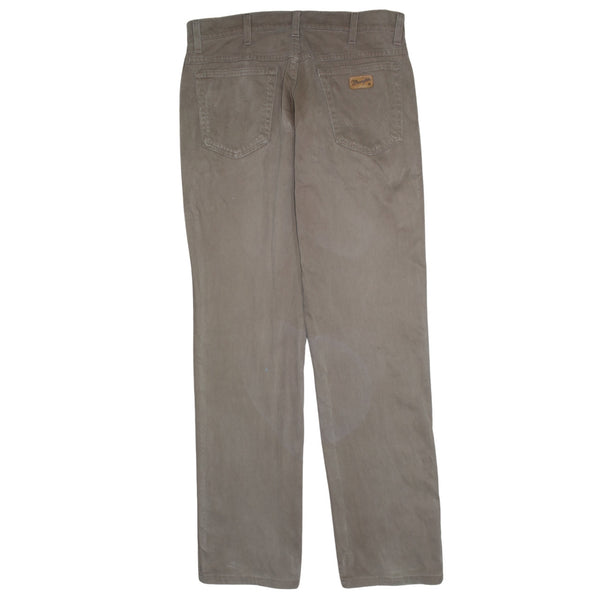 Wrangler 90's Lightweight Straight Leg Baggy Trousers / Pants 34 Tan Brown