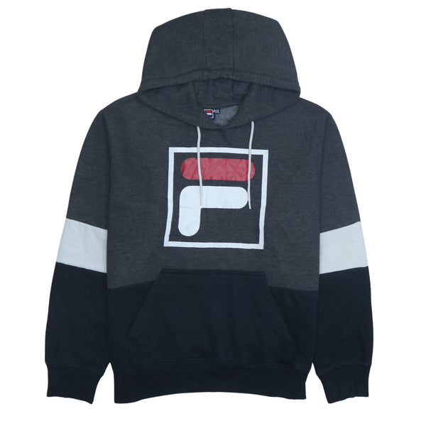 Fila 90's Black Spellout Hoodie XXLarge (2XL) Vintage Pullover
