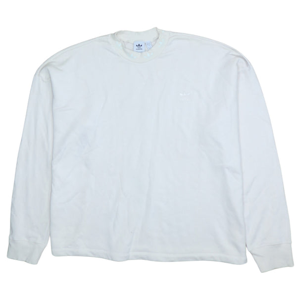 Adidas 90's Women's XXXXL White Lightweight Crew Neck Sweatshirt