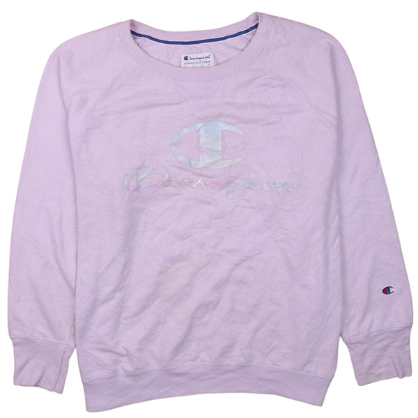 Champion 90's Vintage Spellout Sweatshirt XXLarge 2XL Purple Crew Neck