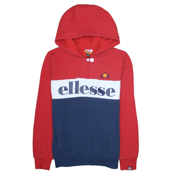 Ellesse 90's Spellout Pullover Hoodie Small  Navy Blue