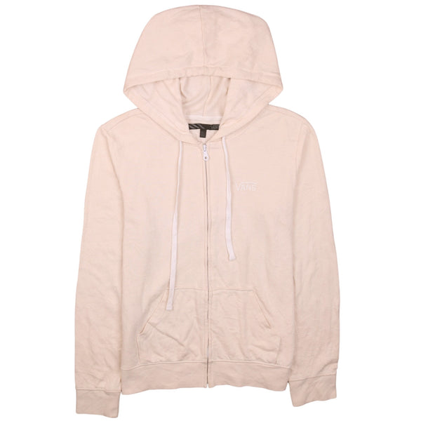 Vintage Savane 90's Zip-Up Drawstring Hoodie Beige Cream Women's XL