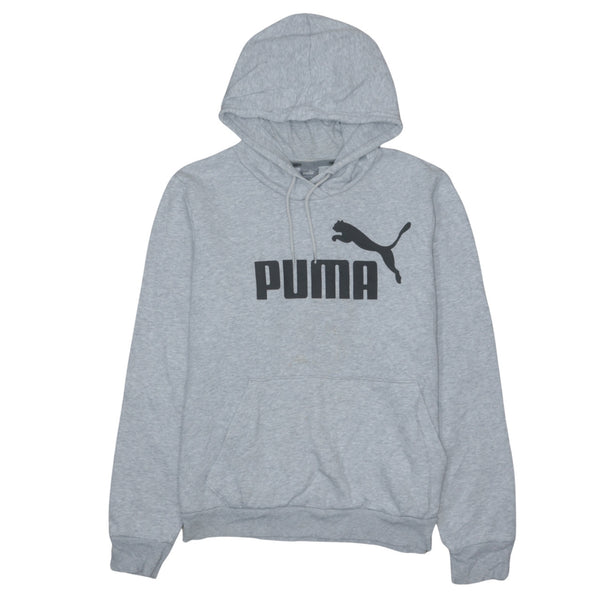 Puma 90's Vintage Grey Pullover Hoodie Women's XLarge Swoosh Cotton
