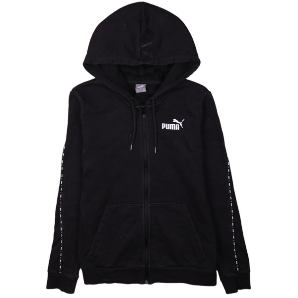 Puma Vintage 90's Men's Small Black Full Zip Hoodie Retro Style