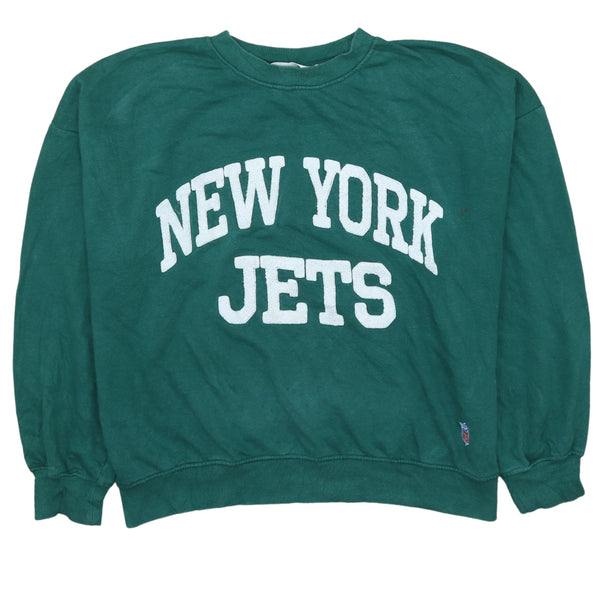 H&M Vintage 90s New York Jets Crew Neck Sweatshirt Medium Green