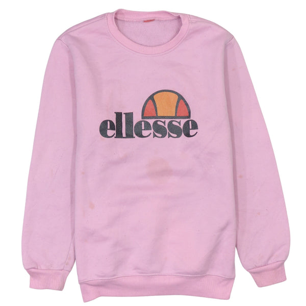 Ellesse 90's Spellout Crew Neck Sweatshirt Large  Pink