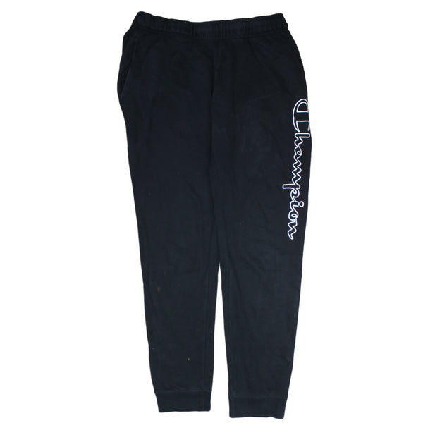 Champion 90's Elasticated Waistband Drawstrings Casual Joggers / Sweatpants Medium Black