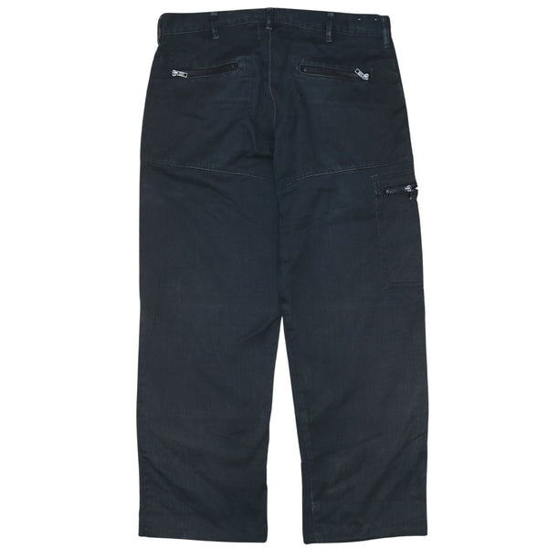 Dickies 90's Lightwash Straight Leg Baggy Trousers / Pants 32 Black