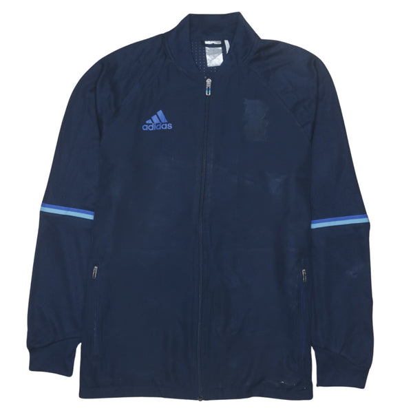 Adidas 90's Heavyweight Full Zip Up Sweatshirt Large Navy Blue