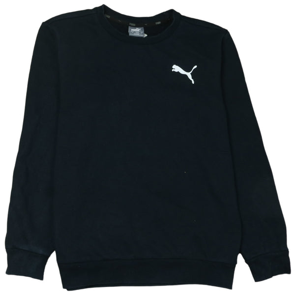 Puma 90's Black Heavyweight Crew Neck Sweatshirt Men's S Vintage