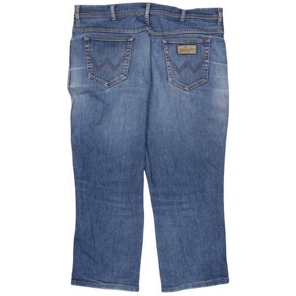 Wrangler 90's Lightwash Straight Leg Baggy Jeans / Pants 42 Navy Blue