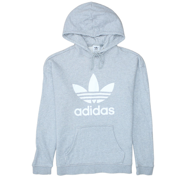 Adidas 90's Spellout Pullover Hoodie Large  Grey