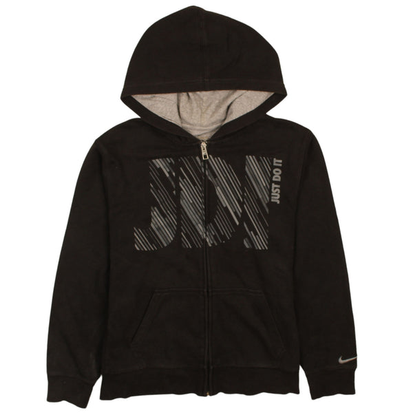 Nike 90's Black Just Do It Full Zip Hoodie XLarge Women's