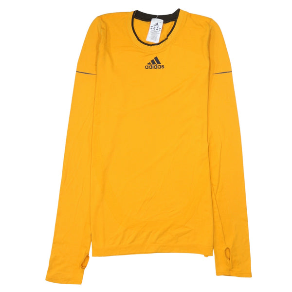Adidas Vintage 90's Yellow Lightweight Crew Neck Sweatshirt Medium