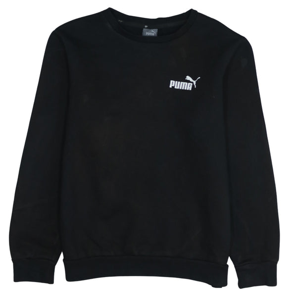 Puma 90's Vintage Black Lightweight Crew Neck Sweatshirt Small