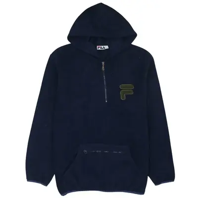 Fila 90's Navy Blue Hiking Warm Fleece Jumper Men's XLarge