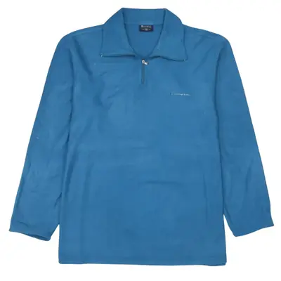 Champion 90's Vintage XXL Blue Hiking Fleece Quarter Zip Jumper