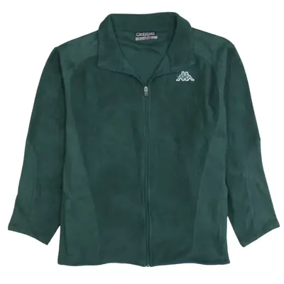 Vintage Kappa 90's XLarge Green Full Zip Hiking Fleece Jumper