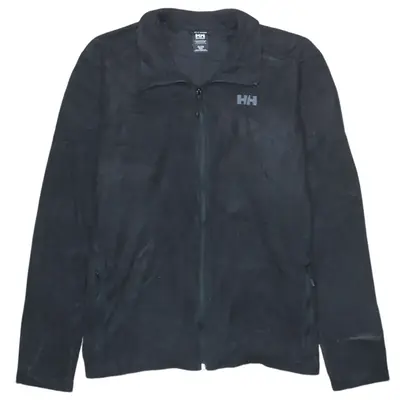 Helly Hansen Vintage 90's Black Hiking Fleece Jumper XLarge Full Zip