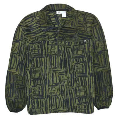 Nike 90's ACG Hiking Warm Green Fleece Jumper Half Zip Medium