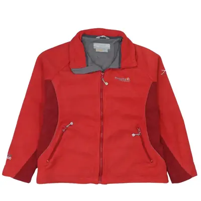 Vintage 90's Regatta Red XXLarge Fleece Warm Hiking Full Zip Jumper