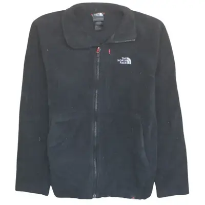 The North Face Black Fleece Jacket Men's Medium Embroidered Chest Logo