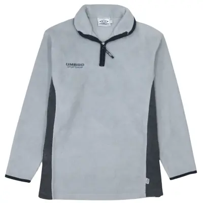 Vintage Umbro 90's Grey Hiking Warm Quarter Zip Fleece Jumper, Men's S