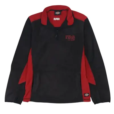 Vintage Dickies 90's Large Black Hiking Quarter Zip Fleece Jumper