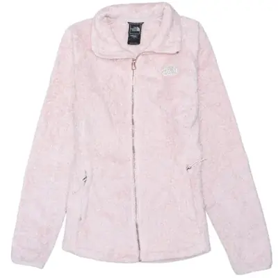 The North Face Light Pink Fleece Jacket Women's Small Embroidered Logo