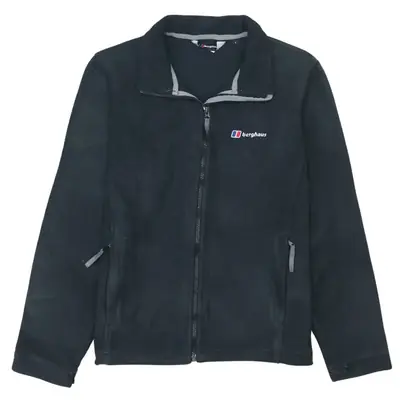 Berghaus Vintage 90s Black Warm Hiking Full Zip Fleece Jacket Small