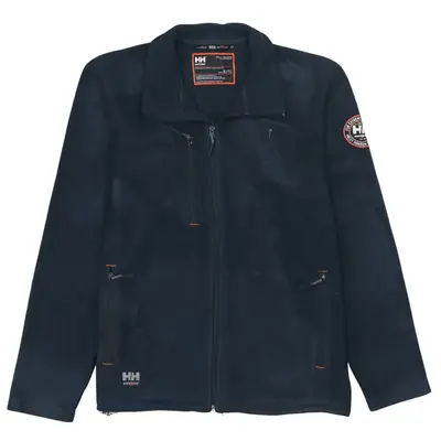 Helly Hansen Vintage 90's Black Full-Zip Fleece Jacket XLarge Mens