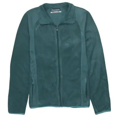 Vintage 90's Kappa Full Zip Green Hiking Fleece Jumper Medium