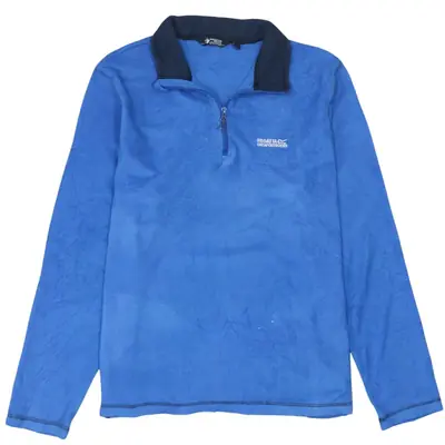 Regatta Vintage 90's Quarter Zip Hiking Fleece Jumper XLarge Blue