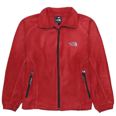 The North Face 90's Vintage Red Fleece Jumper M Warm Hiking Top