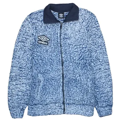 Umbro 90's Vintage Blue Fleece Hiking Full Zip Jumper Small