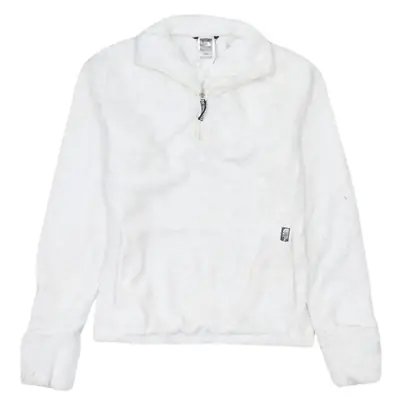 The North Face Off White Fleece Jumper Women’s XSmall 1/4 Zip Front Po