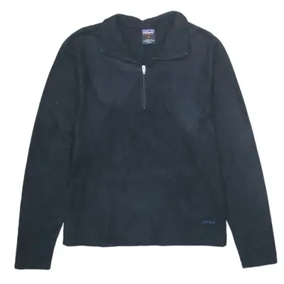 Vintage Patagonia 90's Black Quarter Zip Fleece Jumper Men's Medium