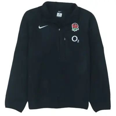 Nike Black Fleece Jumper Men’s Large England Rugby O2 Embroidered Logo