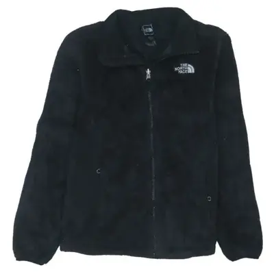 The North Face Black Fleece Jacket Women’s Large Embroidered Chest Bac