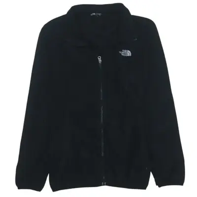 The North Face Black Fleece Jacket Women's Large Embroidered Chest Log