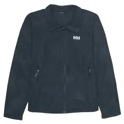 Helly Hansen 90s Black Fleece Hiking Jacket Men's Small Vintage