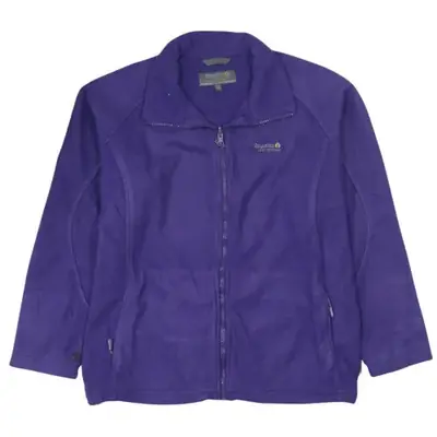 Regatta Purple Fleece Jacket Women’s XXLarge Full Zip Embroidered Ches