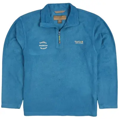 Regatta Blue Fleece Jumper Men's Small Embroidered Logo Half Zip Pullo