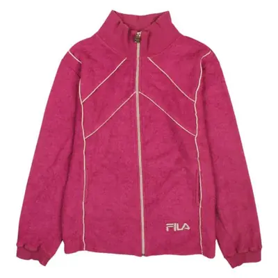 Vintage 90s Fila Magenta Zip Fleece Women's Hiking Jacket Size M