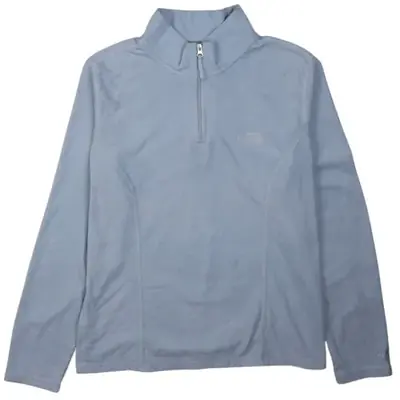The North Face Women's Oversized 90s Light Blue Fleece Quarter Zip Top