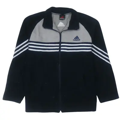 Adidas 90's Vintage Grey Hiking Fleece Jumper Small Full Zip